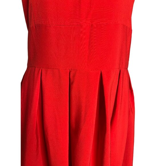 NWT Favo look dress XL Pleated Lightweight Y2K Classic Red Comfortable - Picture 9 of 13